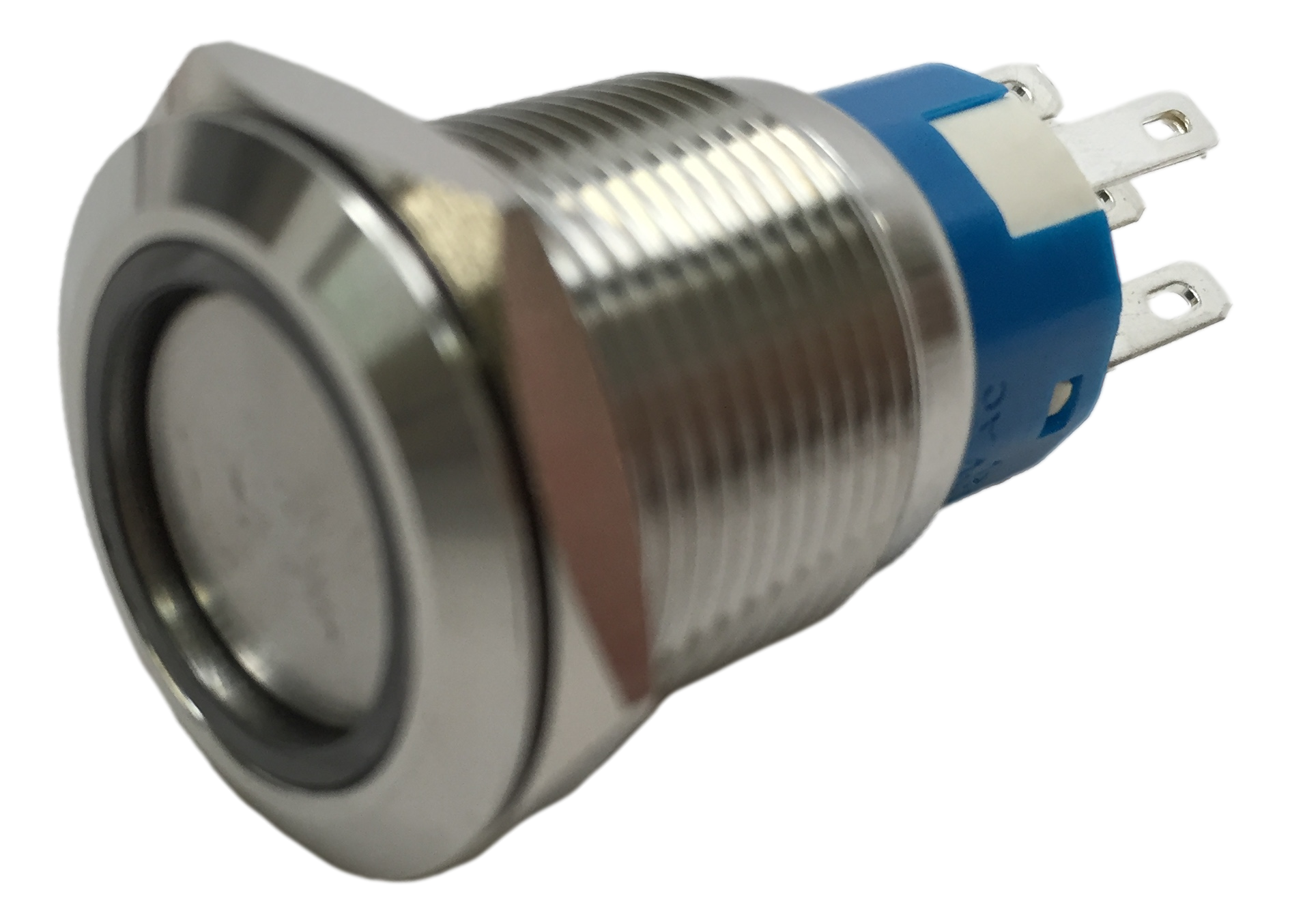 MARINE CAR BOAT SS304 BLUE LED 12V 5A FLUSH LIGHT ON-OFF PUSH SWITCH R ...