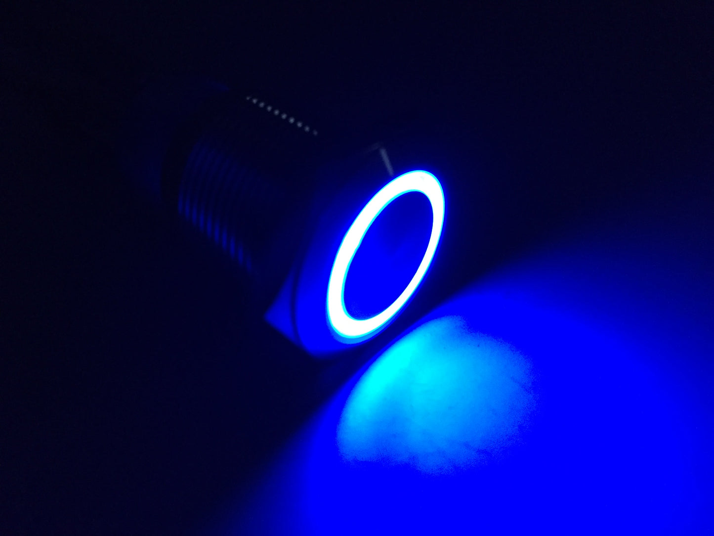 Pactrade Marine Car SS304 Blue LED 12V 5A Flush Light Auto On-Off Push Switch Ring Button
