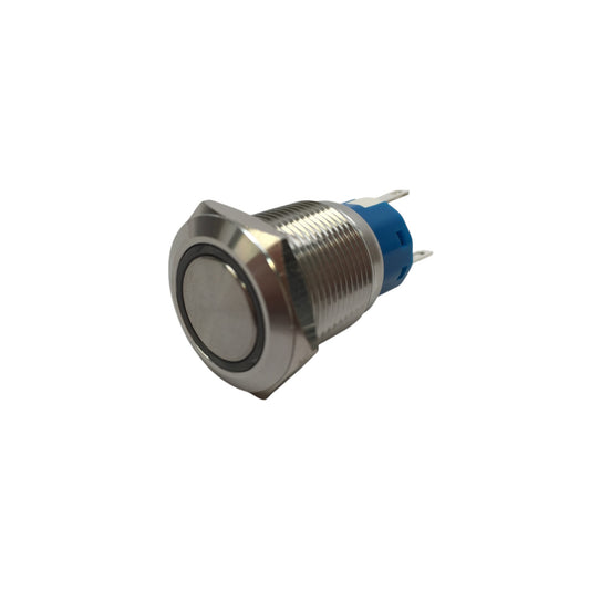 Pactrade Marine Car SS304 Blue LED 12V 5A Flush Light Auto On-Off Push Switch Ring Button