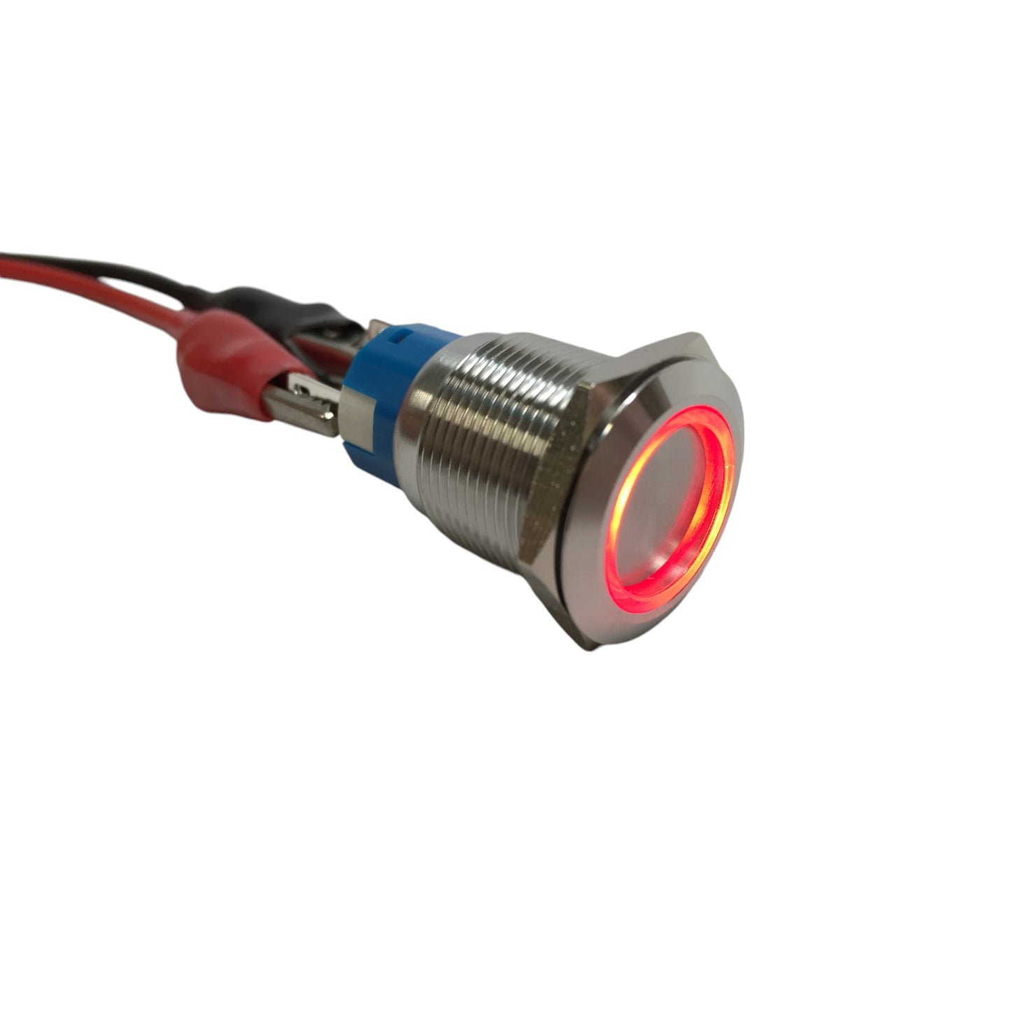 2 of Pactrade Marine Boat SS304 Red LED 12V 5A Flush Light On-Off Push Switch Ring Button