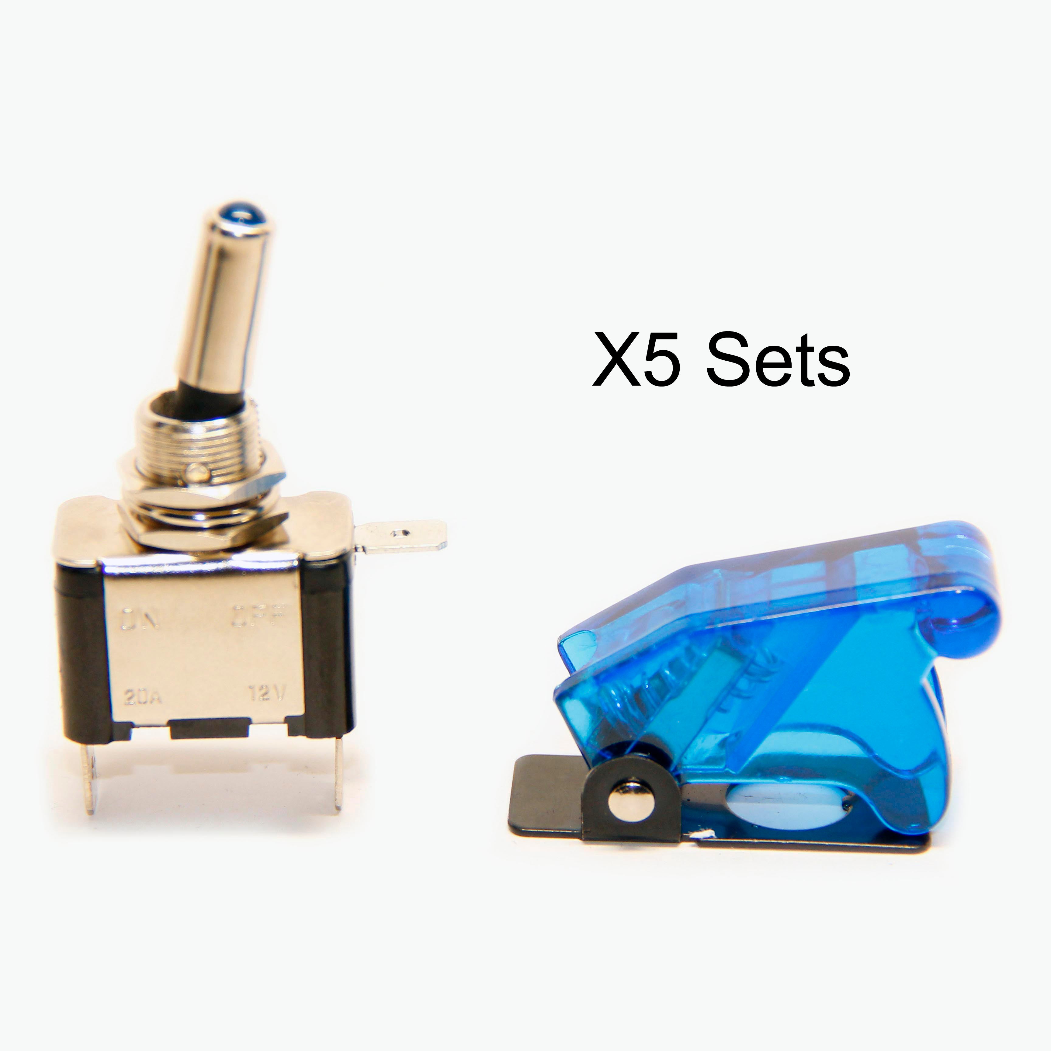 Led Blue Switch Pactrade Marine Blue Dot LED Toggle Switch, Blue Safety Switch Flip Ca