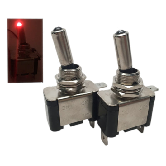 2 PCS Pactrade Marine Boat Automotive Car 12V 20A Red Dot LED Toggle Switch SPST ON/OFF