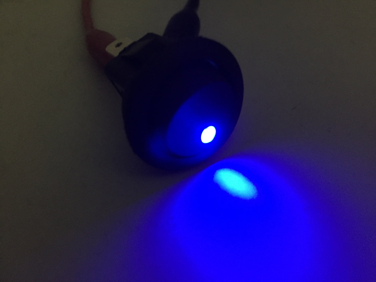 Pactrade Marine 5 PCS Boat Automotive Car Round Blue Dot LED Rocker Switch SPST On/Off