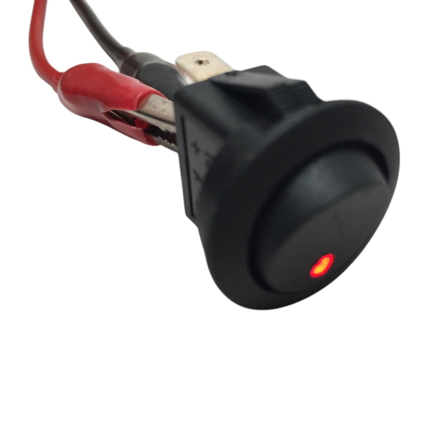 Pactrade Marine 5 PCS Boat Automotive Car Round Red Dot LED Rocker Switch SPST On/Off