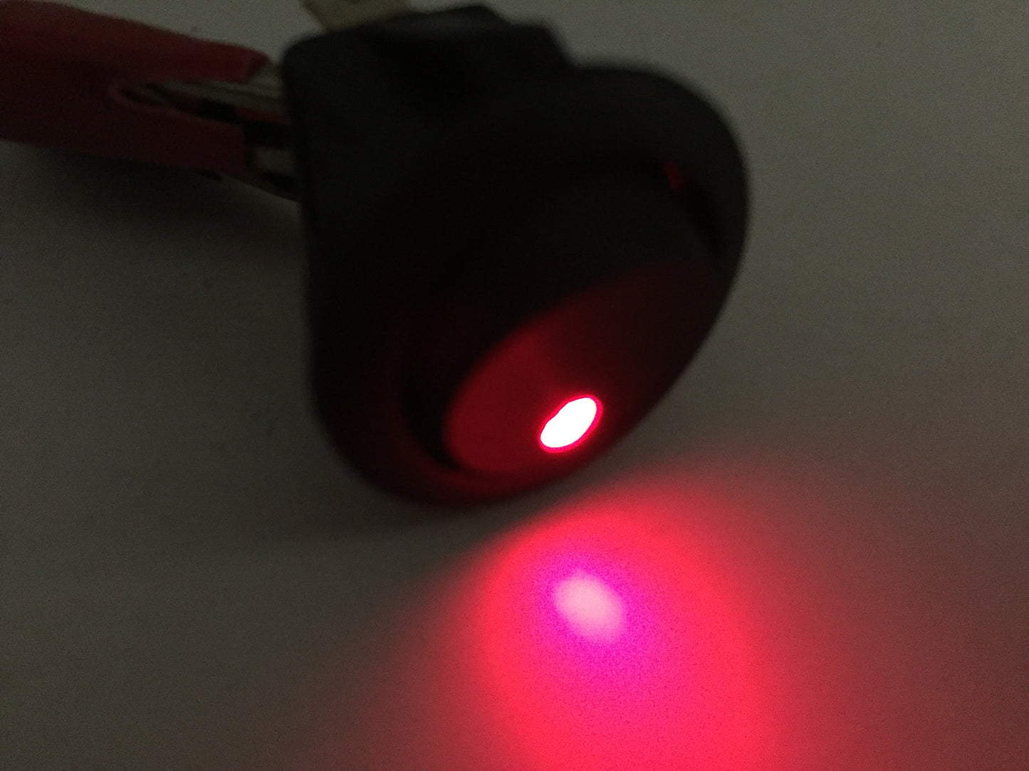 Pactrade Marine 5 PCS Boat Automotive Car Round Red Dot LED Rocker Switch SPST On/Off