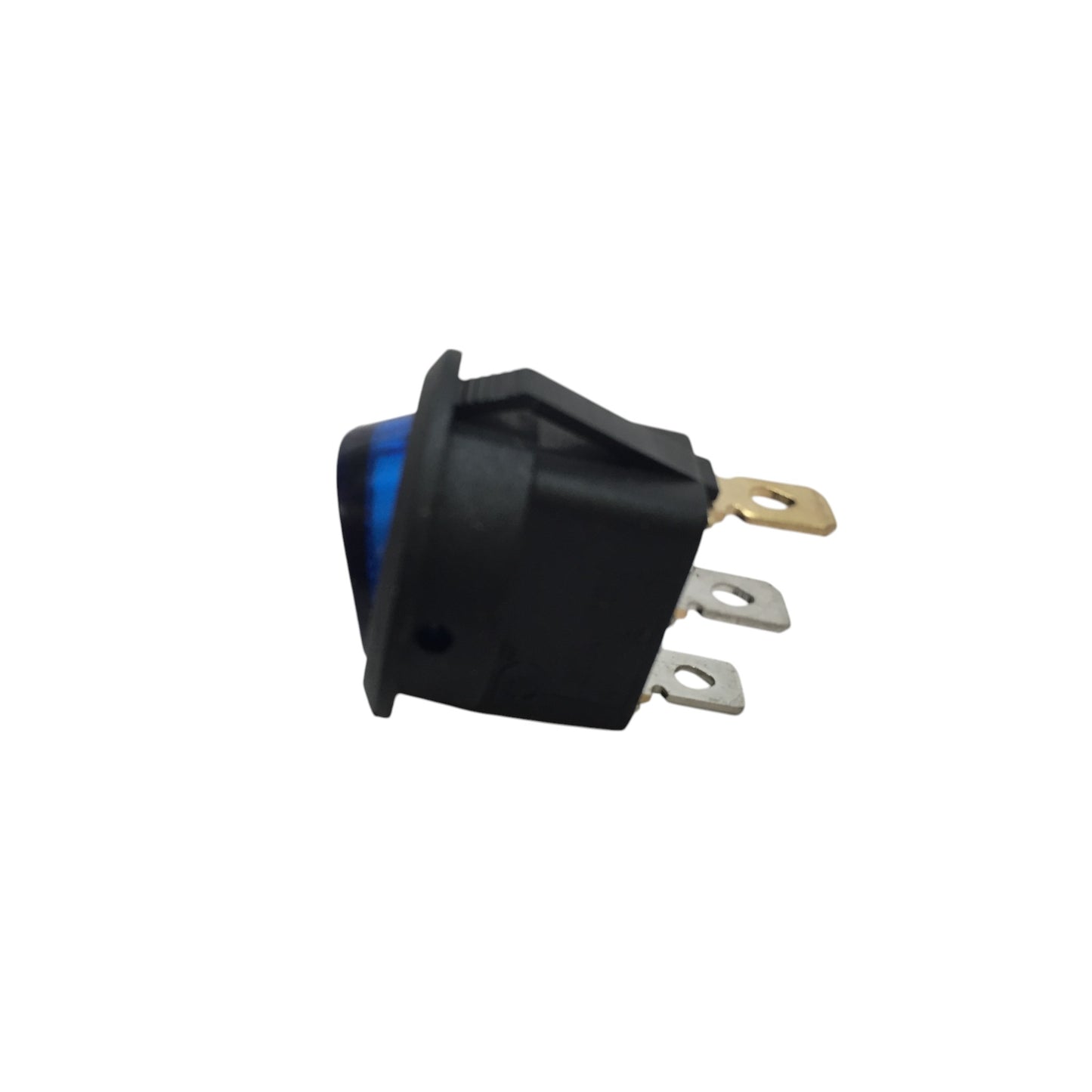 Pactrade Marine 5 PCS Boat Automotive Car Small Round Blue LED Rocker Switch SPST On/Off