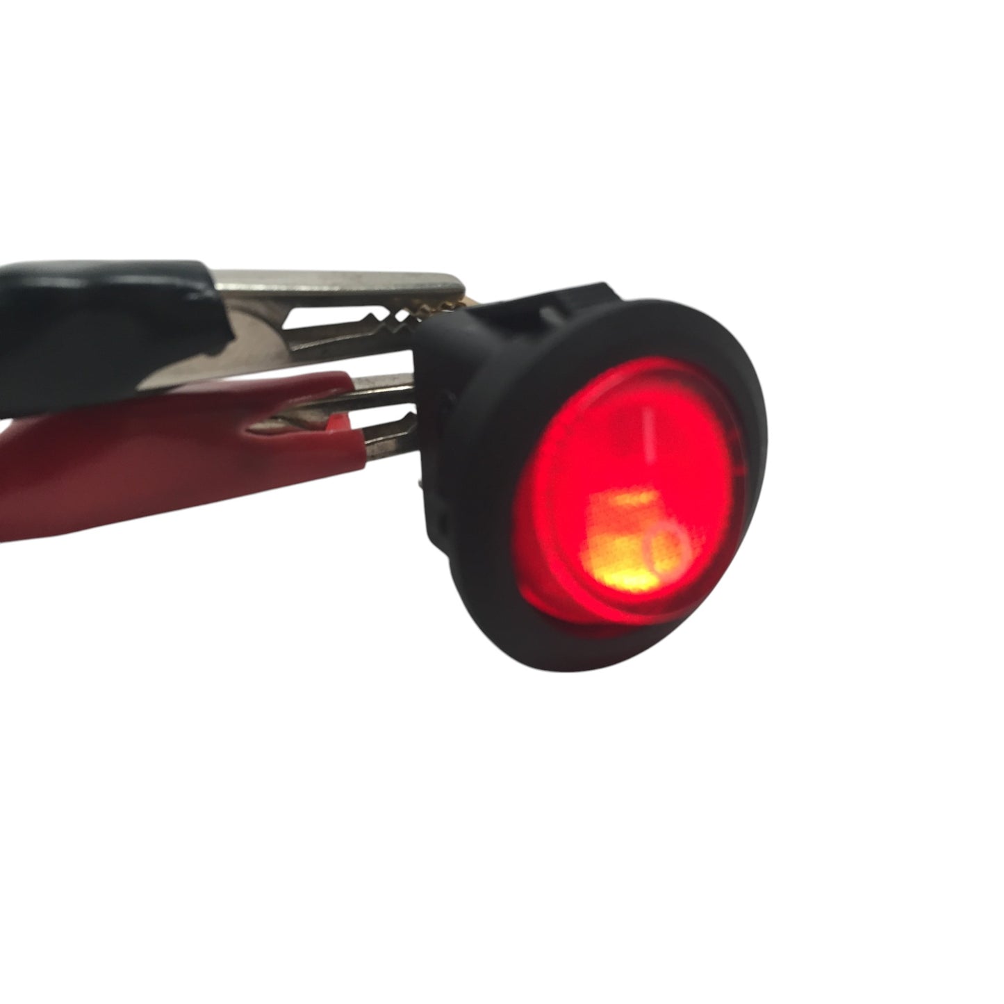 5 PCS Pactrade Marine Boat Automotive Car Small Round Red LED Rocker Switch SPST ON/OFF