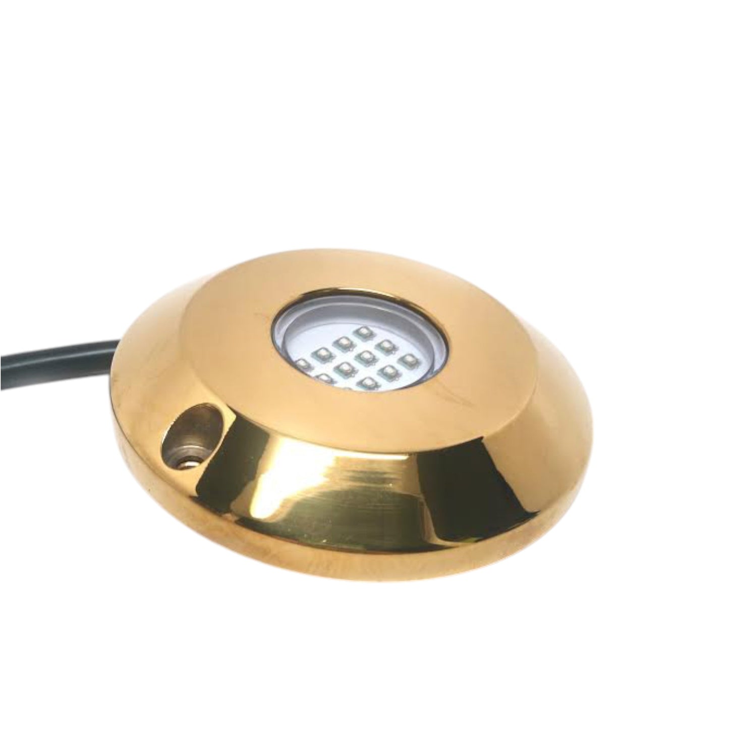 Pactrade Marine Underwater Blue LED Light SS316 Golden Housing Surface Mount