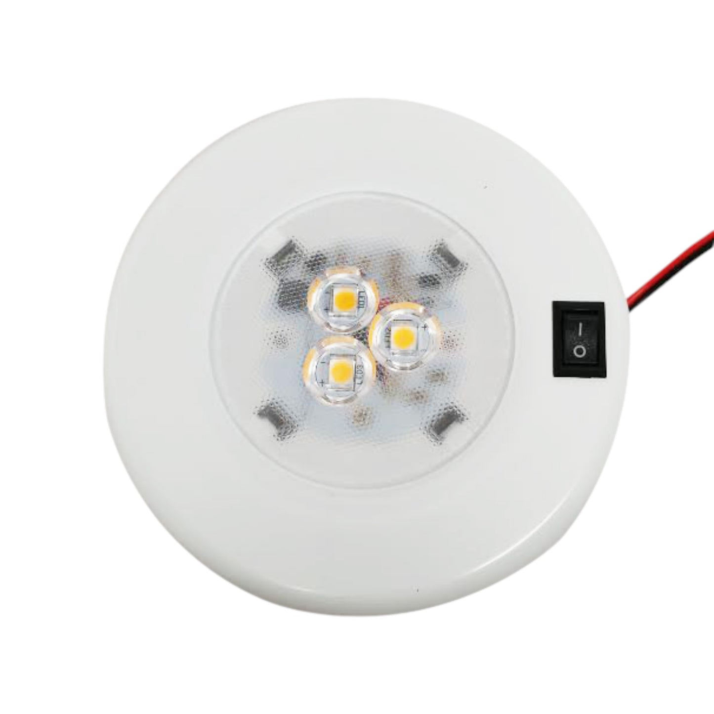 Pactade Marine RV Car Bus 4" Diameter 3W LED Downlight with Switch Warm White