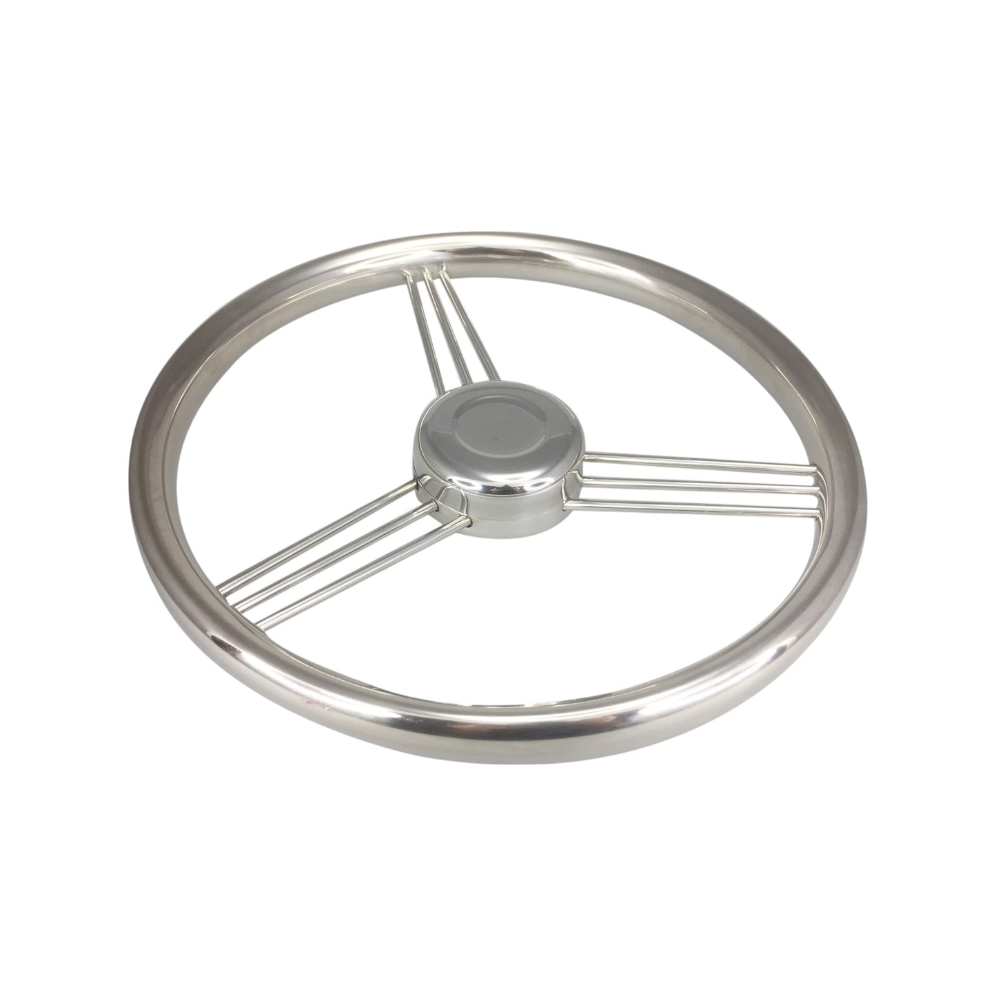 Pactrade Marine Polished S.S 304 Boat 9 Spoke Steering Wheel 13 1/2" - 15°
