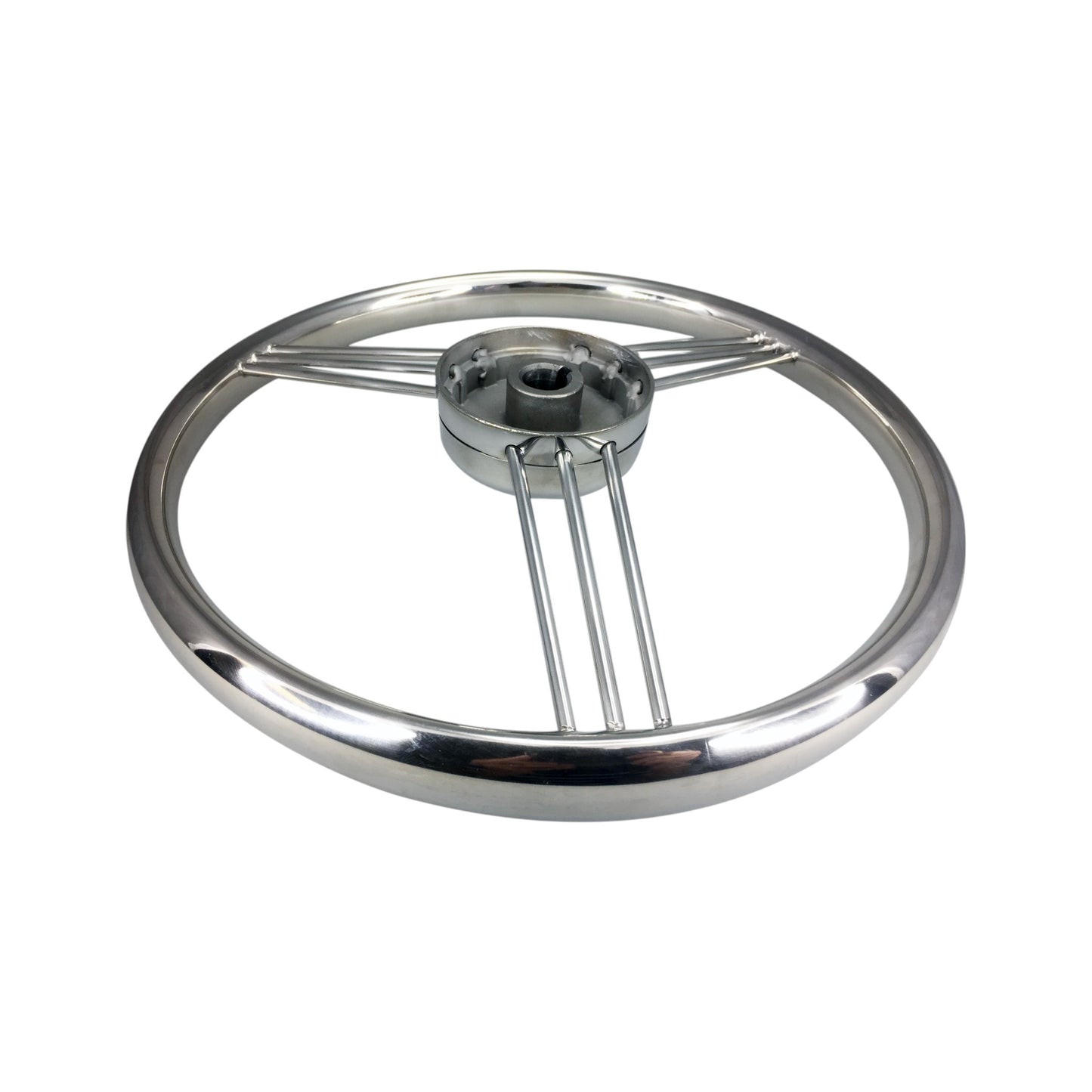 Pactrade Marine Polished S.S 304 Boat 9 Spoke Steering Wheel 13 1/2" - 15°