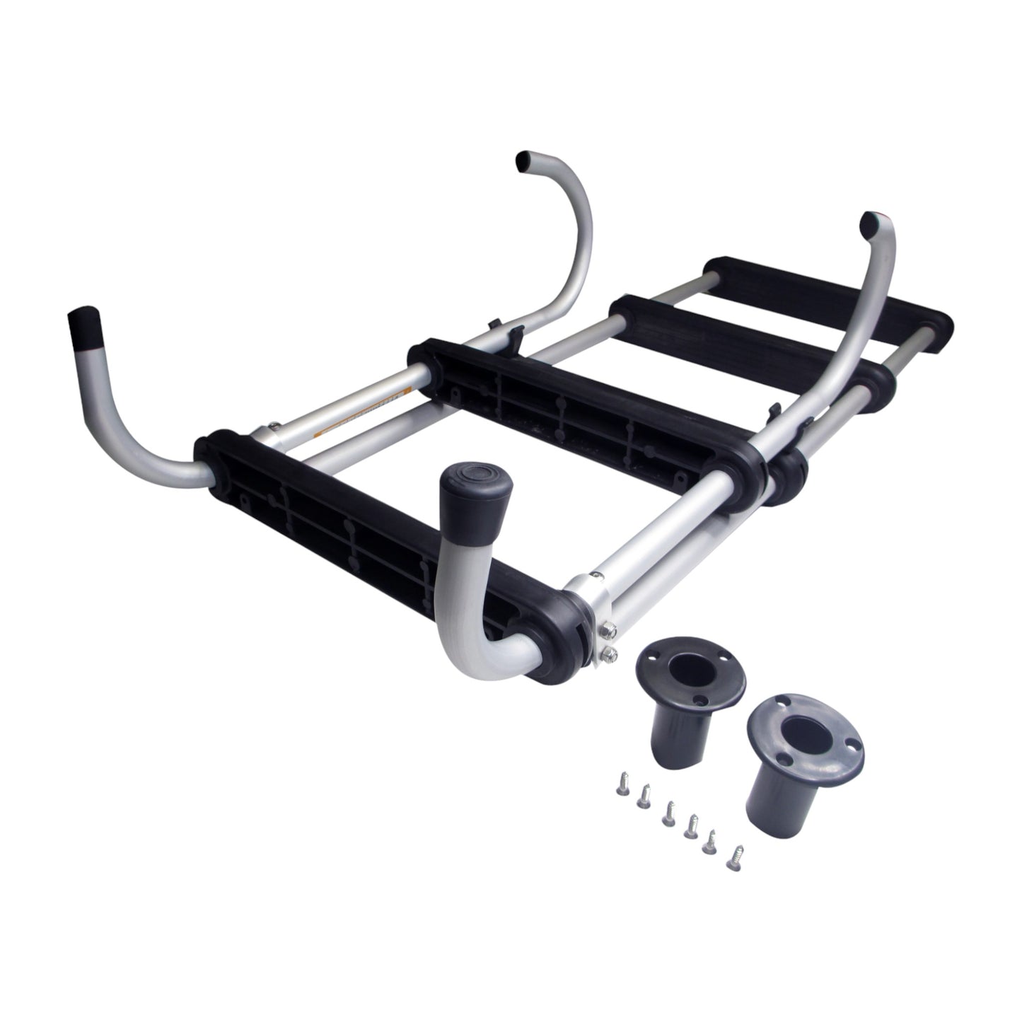 Pactrade Marine Pontoon Boat Removable Folding Ladder 5 Step Anodized Aluminum Tubing 300lbs