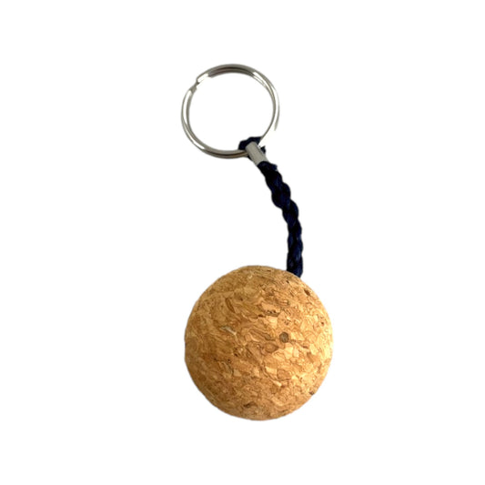 Pactrade Marine Boat Pontoon Kayak Buoyant Brown Cork Wooden Ball Water Sports Ring Keyring Float Keychain