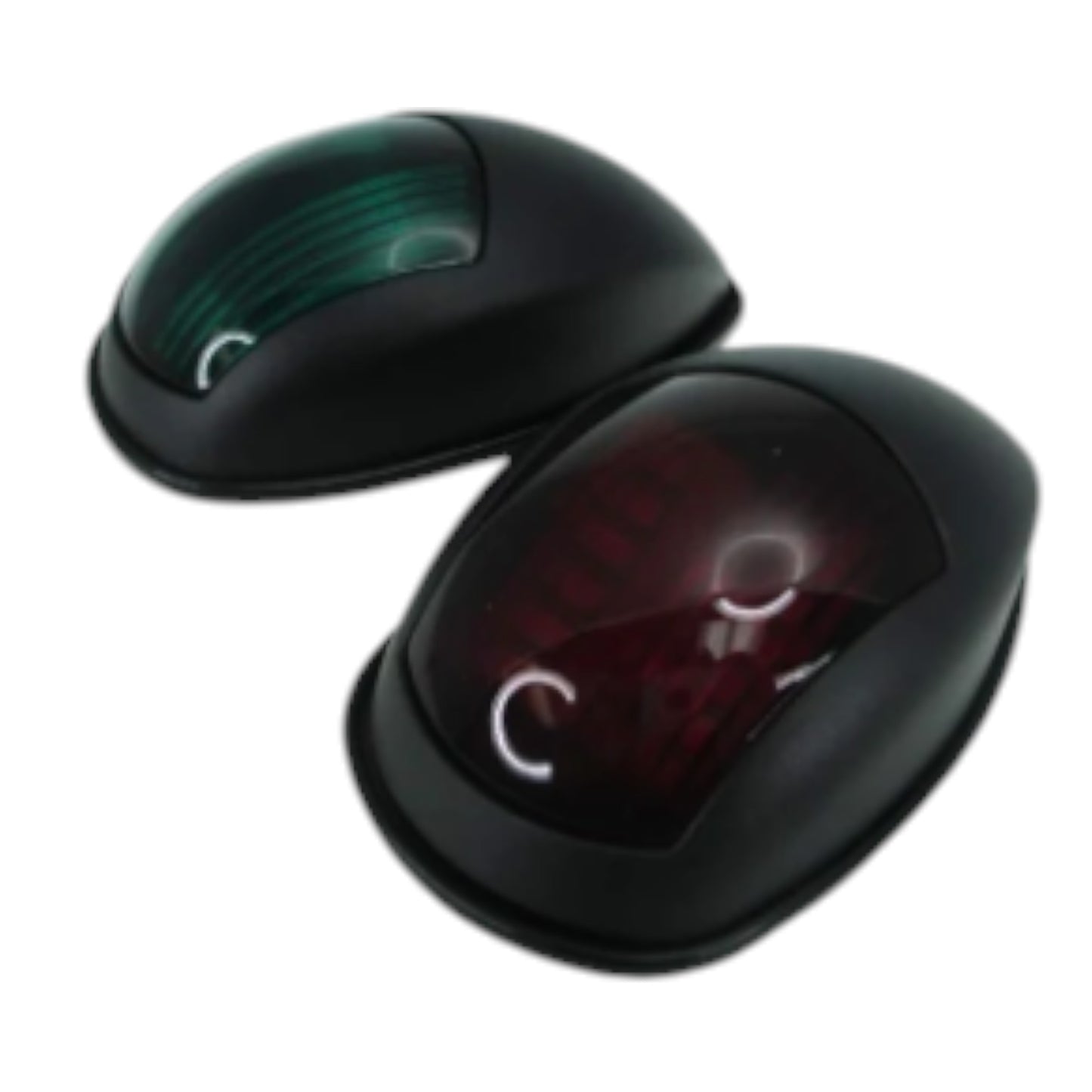 Pactrade Marine Boat Navigation LED Light Green Starboard Red Port Black PC IP66