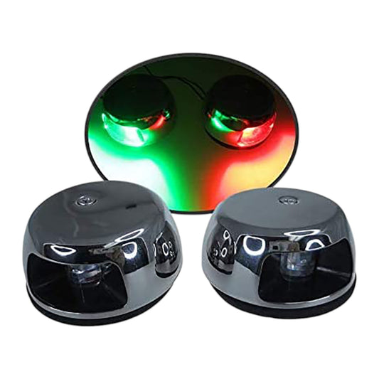 Pactrade Marine Horizontal SS304 Navigation Green Starboard Red Port LED Lights
