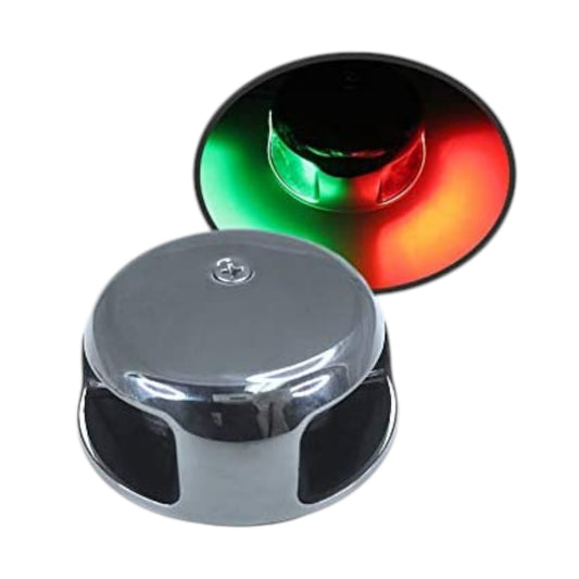 Pactrade Marine Horizontal SS304 Navigation Light LED Green & Red Bicolor 65LM