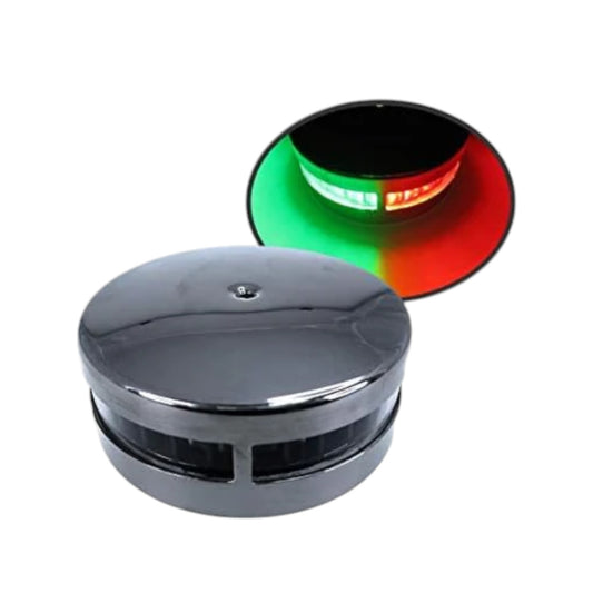 Pactrade Marine Horizontal SS304 Navigation Light Bicolor LED Green & Red 110LM