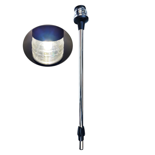 Pactrade Marine Boat LED All Round Anchor Navigation Light Clear Lens PA Housing 10-24VDC/2.5W Nature White 2NM IP65 250 Lumen LM RoHS CE Certified (LED Bulb)