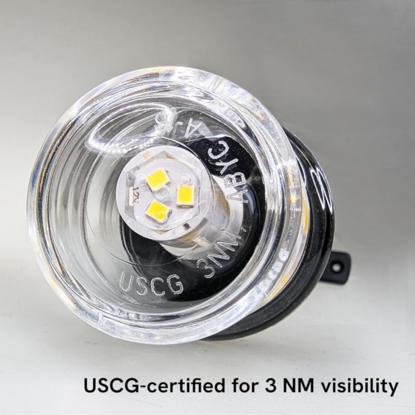 Pactrade Marine Navigation Lights for Boats LED - 24-Inch White LED Stern Light/LED Anchor Light with Removable Angled Base and American Flag 12x18 Inches (250 LM, 2 NM) | Boat Navigation Lights