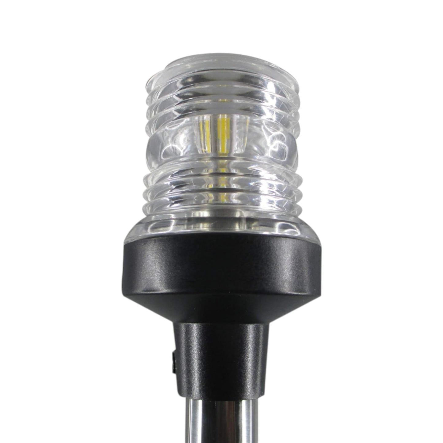 Pactrade Marine Navigation Lights for Boats LED - 24-Inch White LED Stern Light/LED Anchor Light with Removable Angled Base and American Flag 12x18 Inches (250 LM, 2 NM) | Boat Navigation Lights