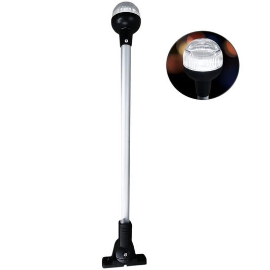 Pactrade Marine Aluminium LED RV Adjustable All Round 360 Degree with Stern Pole Navigation Anchor Light Pontoon Fishing Boat Kayak (20" Vertical)