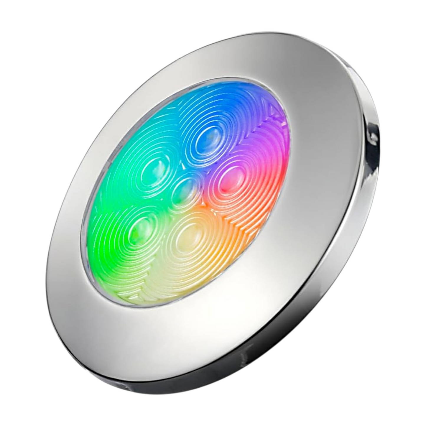 Pactrade Marine LED Courtesy Lights RGBW - 3-Inch, Remote-Controllable (5-Wire, Requires Controller) - Stainless Steel Surface Mount - Dimmable Color-Changing Interior Boat Lights, Marine-RV Ready 12V