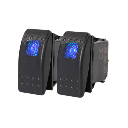2 PCS Pactrade Marine Boat Rocker Switch ON-OFF SPST 3 Pin 1 Blue LED Car RV Motorcycle