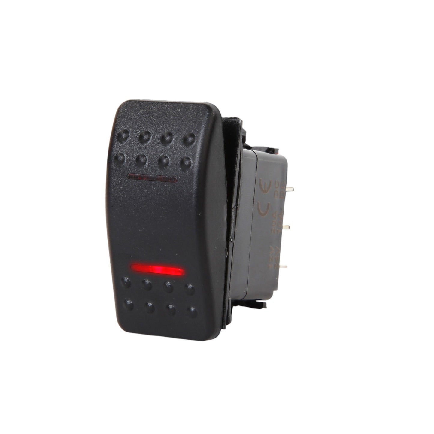3 PCS Pactrade Marine Boat RV Rocker Switch ON-OFF-ON DPDT 7 Pin 2 Red LED Trailer