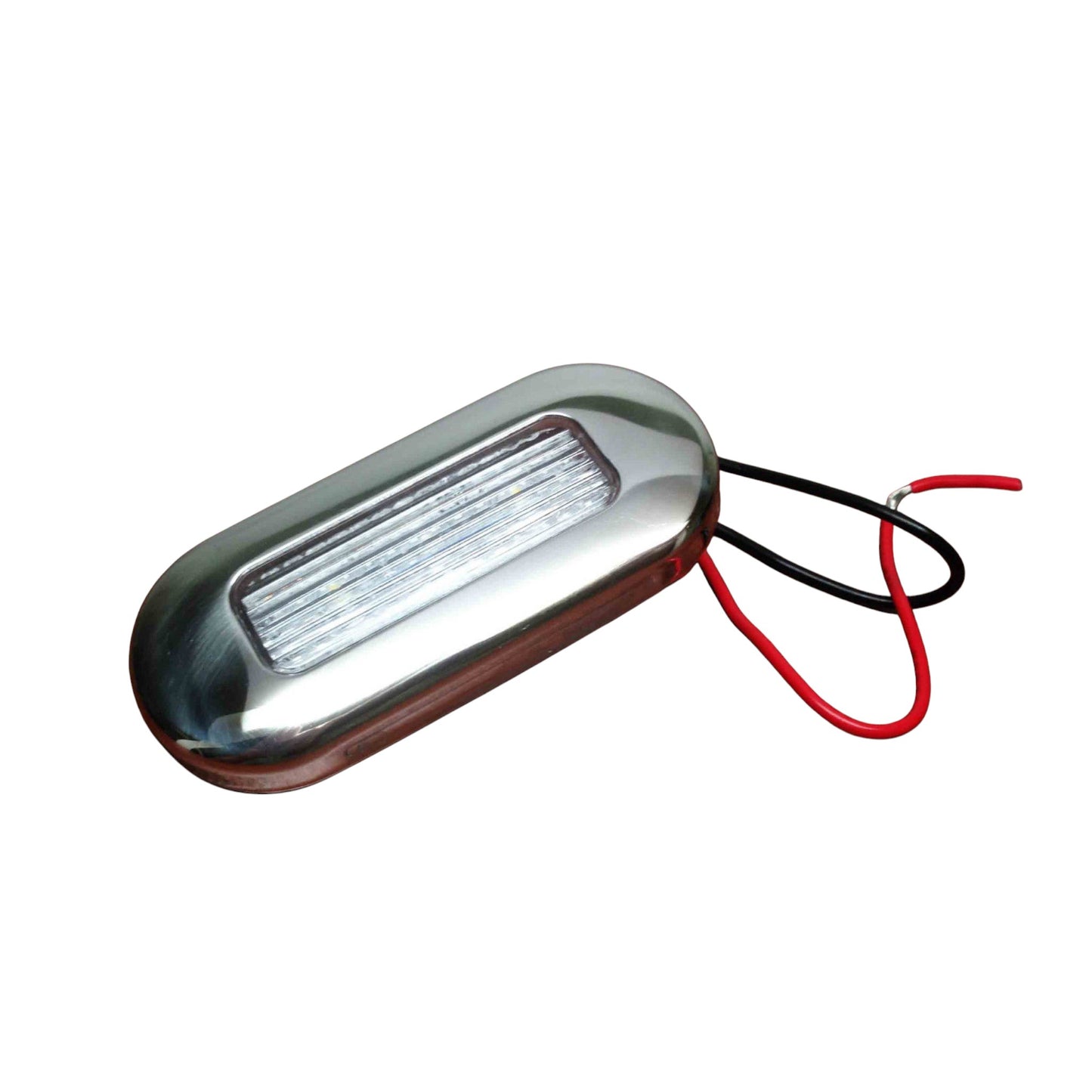 Pactrade Marine Boat LED Blue Oblong Shape Courtesy Light 3"BY1.25" Stainless Steel Rim
