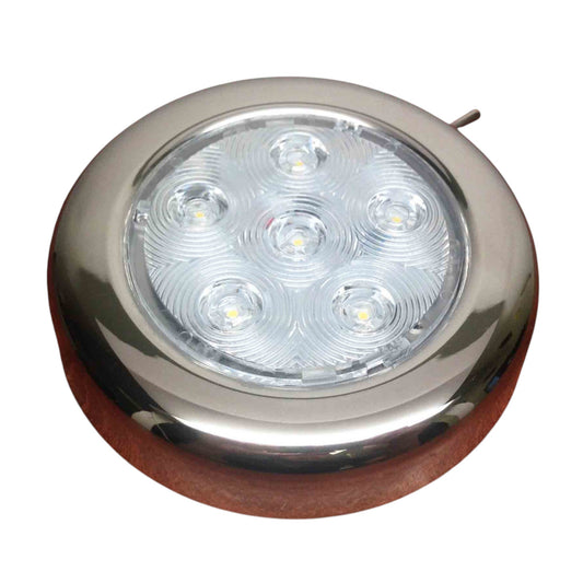 Pactrade Marine Boat LED Bright Ceiling Light Stainless Steel Toggles Switch Surface Mount