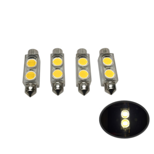 Pactrade Marine 4 PCS Boat RV Auto Car Trailer Bus LED 2 Bulb Festoon Type Warm White