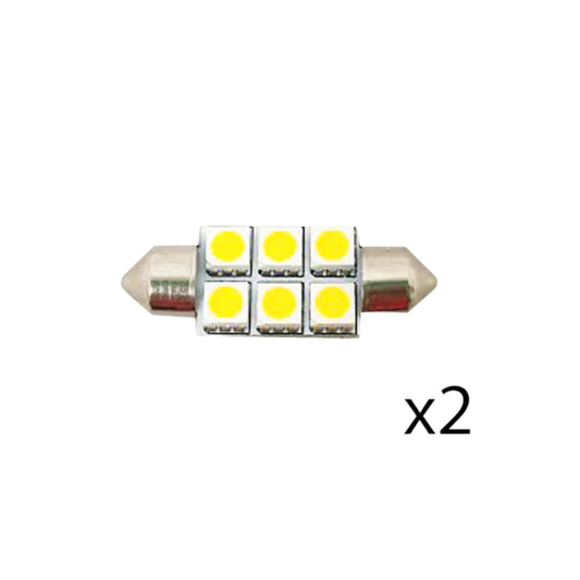 Pactrade Marine LED Bulb Festoon Type 12VDC 90LM Warm White 1 15/16 X 1/2" 2PCS
