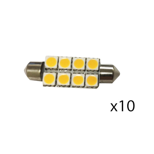 Pactrade Marine LED Bulb Festoon Type 12VDC 120LM Warm White 1 5/8 X 1/2" 10PCS