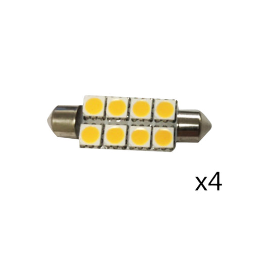 Pactrade Marine LED Bulb Festoon Type 12VDC 120LM Warm White 1 5/8 X 1/2" 4PCS