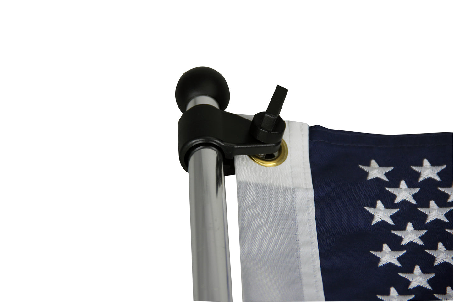 Pactrade Marine Boat Flag Pole Telescoping from 26" to 48" Aluminum 3/4 Tube w/USA Flag