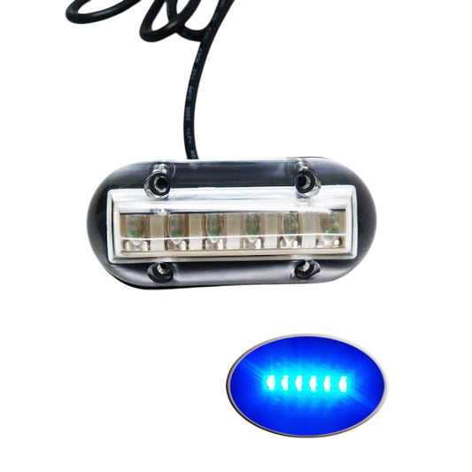 Pactrade Marine Boat Ocean Bright Underwater Blue Accent Light Surface Mount 6 LED 12V