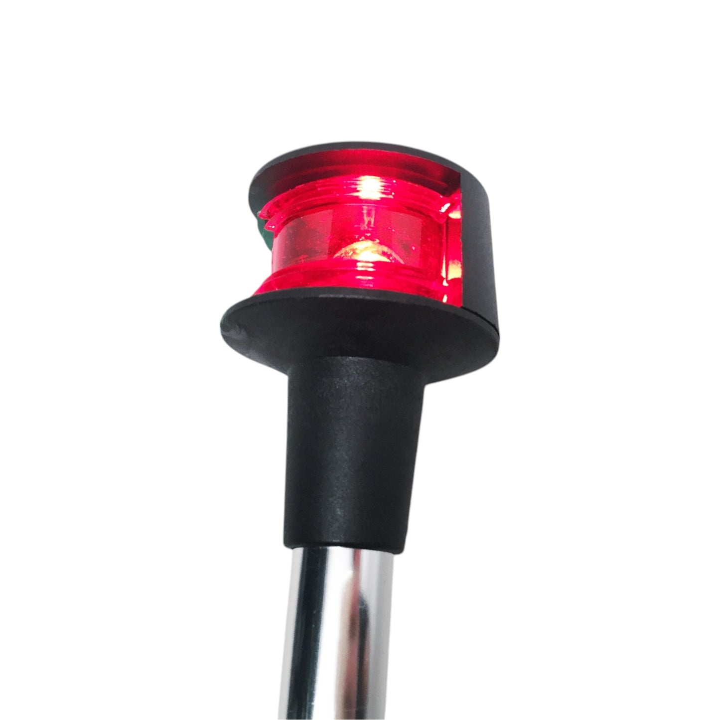 Pactrade Marine Boat Navigation Red Green Bicolor 13-1/2" Plug In Bow Light Aluminum Post