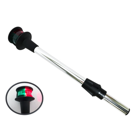 Pactrade Marine Boat Navigation Red Green Bicolor 13-1/2" Plug In Bow Light Aluminum Post