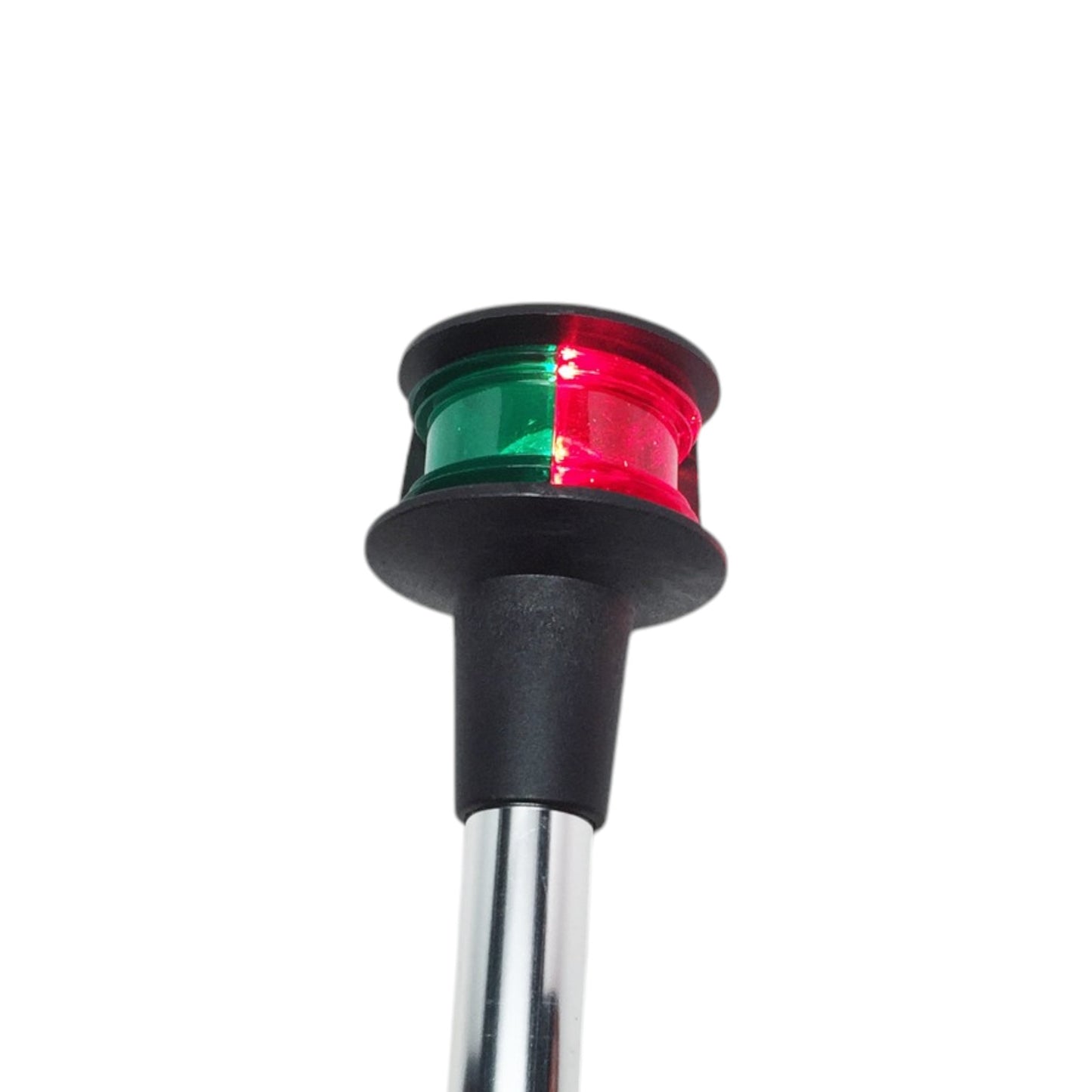 Pactrade Marine Boat Navigation Red Green Bicolor 13-1/2" Plug In Bow Light Aluminum Post