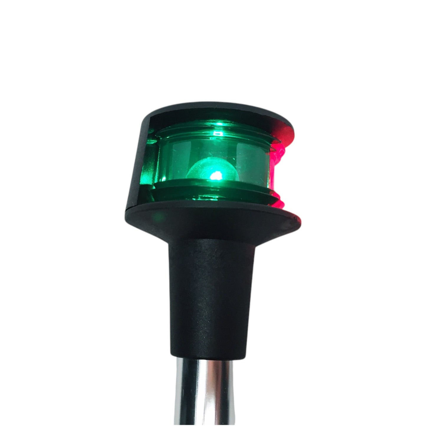 Pactrade Marine Boat Navigation Red Green Bicolor 13-1/2" Plug In Bow Light Aluminum Post