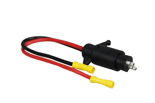 Pactrade Marine Boat Trolling Motor Male Plug Connector 12V 2-Wire 10 Gauge