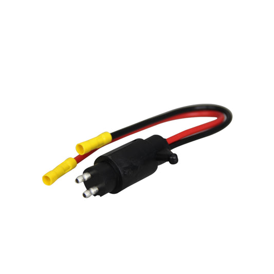 Pactrade Marine Boat Trolling Motor Male Plug Connector 12V 2-Wire 10 Gauge