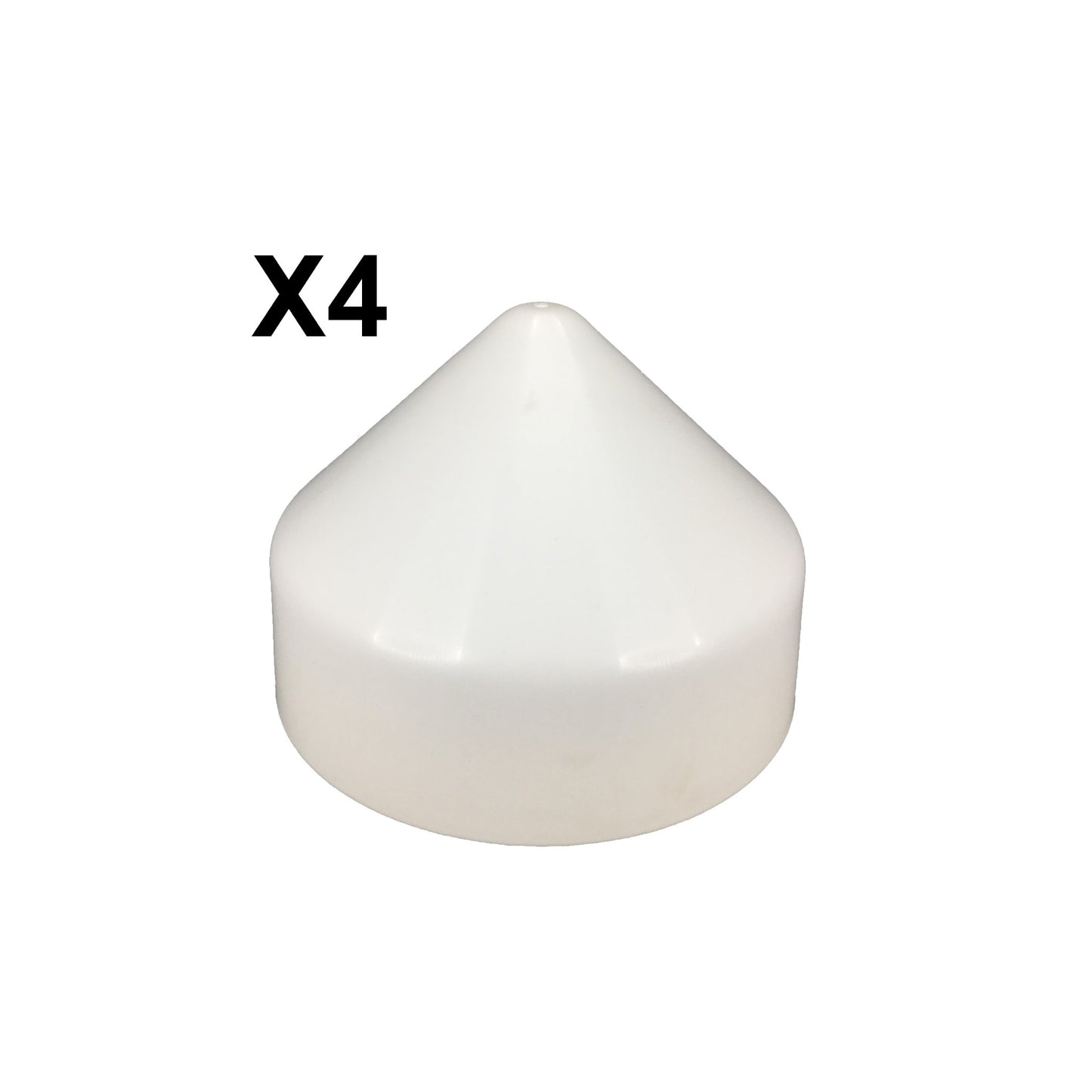 Pactrade Marine Boat Dock Post 7" White Piling Cone Cap Cover Plastic 4PCS