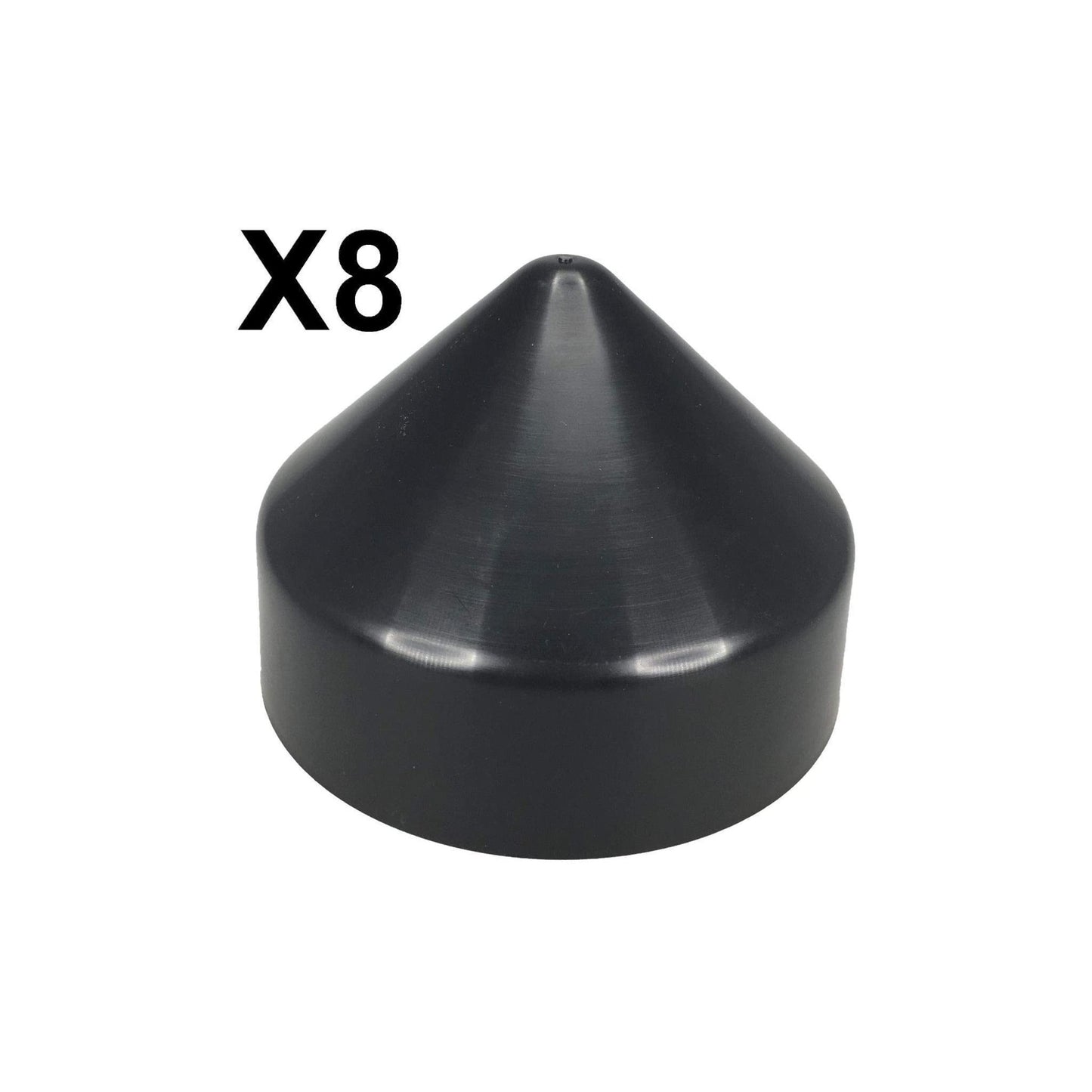 Pactrade Marine Boat Dock Post 8" Black Piling Cone Cap Cover Plastic 8PCS