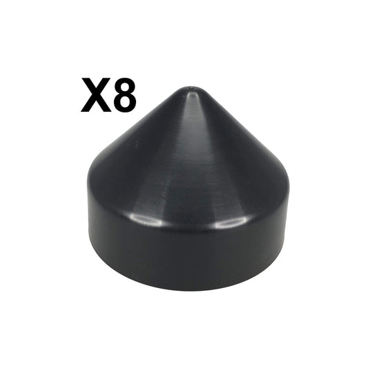 Pactrade Marine Boat Dock Post 8" Black Piling Cone Cap Cover Plastic 8PCS