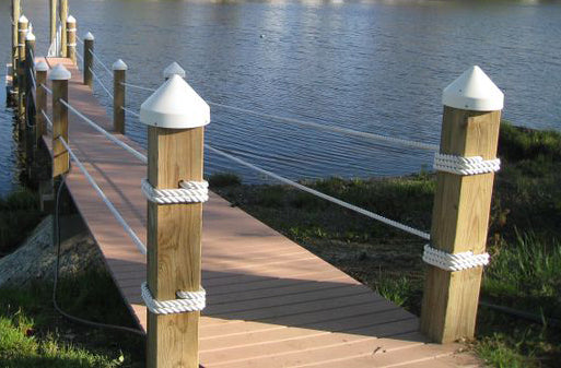 Pactrade Marine Boat Dock Post 8" White Piling Cone Cap Cover Plastic 6PCS