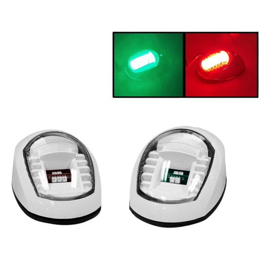 Pactrade Marine Boat White Cover Green Starboard Red Port LED Navigation Light Side Mount