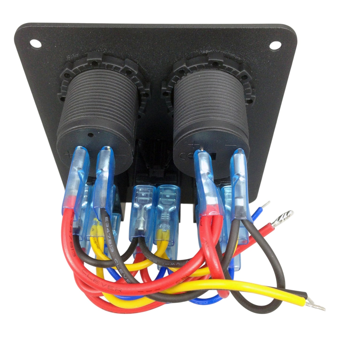 Pactrade Marine RV Car Truck 3 Gang Switch Panel USB Charger Blue LED Power Socket