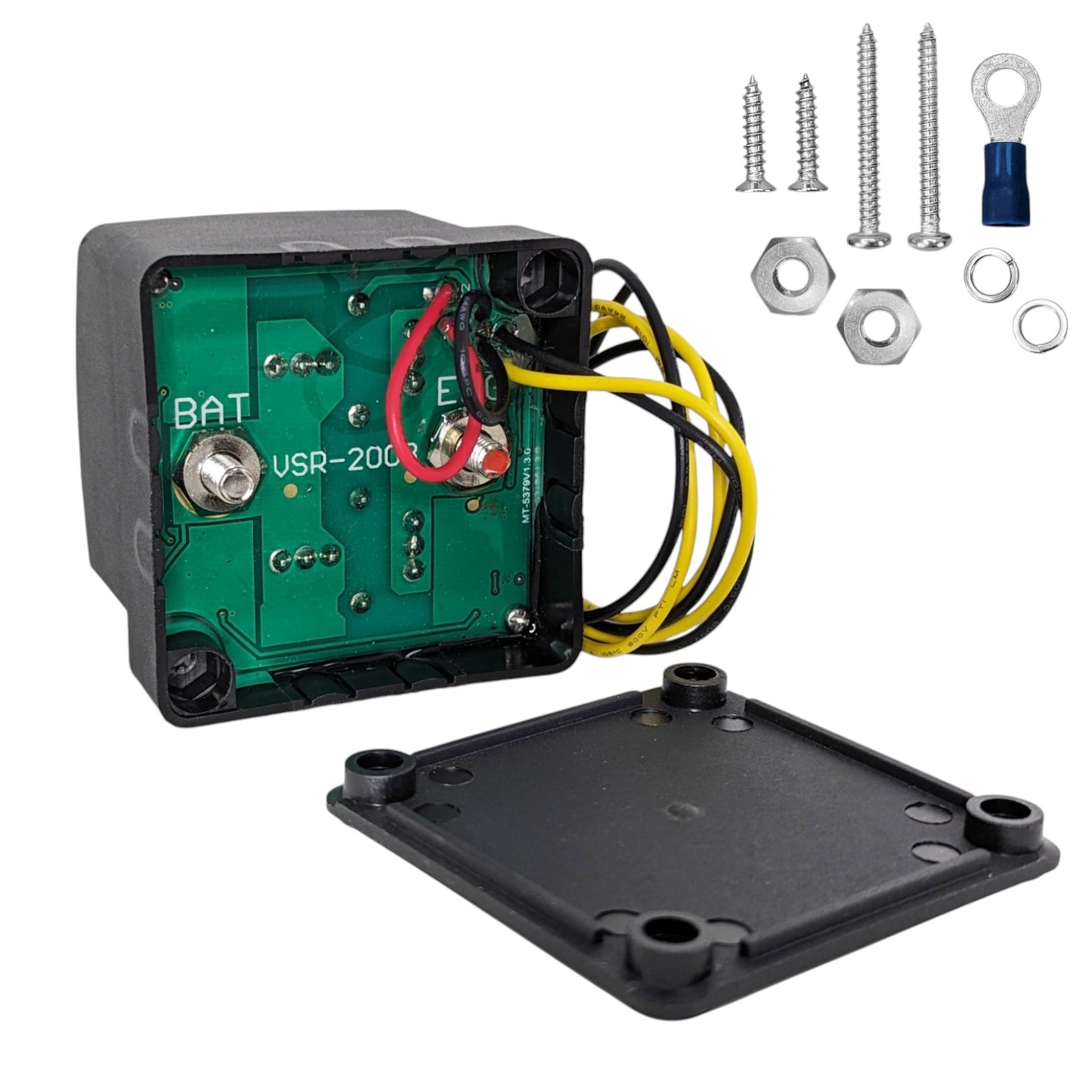 Pactrade Marine Battery Isolator 12V 140A with Manual Override & Remote Monitoring | Smart Voltage Sensitive Relay (VSR) for RVs, Boats, Trucks, ATVs/UTVs, & More | Charge While You Drive