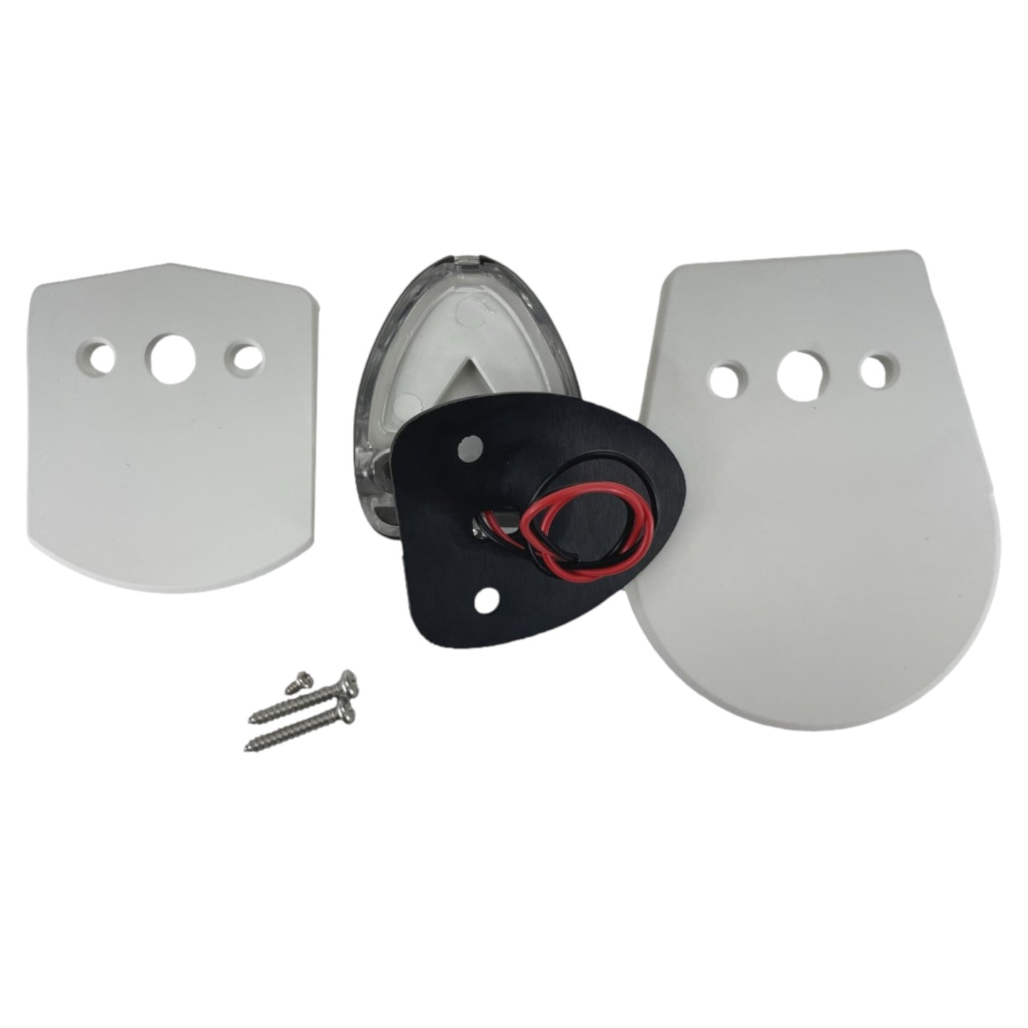 Pactrade Marine Boat Horizontal Mount SS304 Navigation Light 1NM LED Green Starboard Red Port 50LM Light 12m 225 Degrees DC10-30V/2W 2 Types of Mounting Stainless Steel Housing